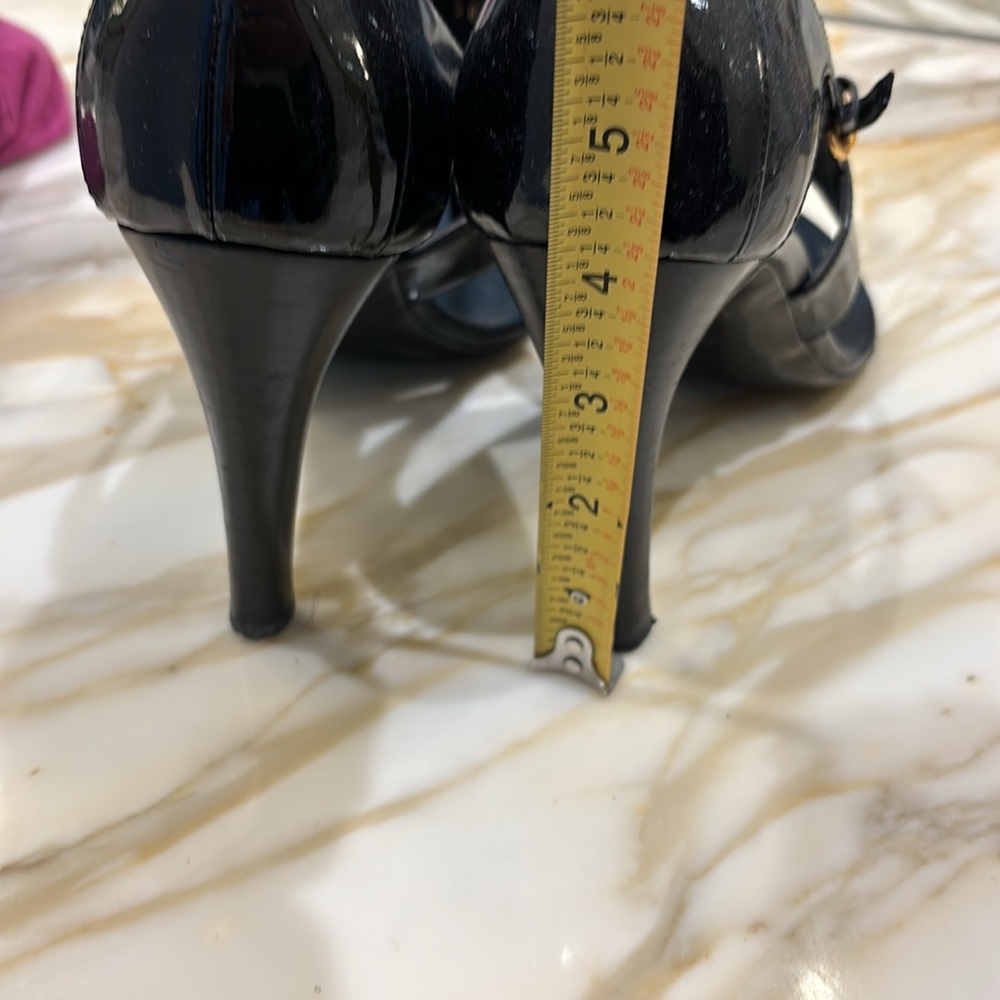Gucci high heel horse-bit black patent sandal - Picture 8 of 12